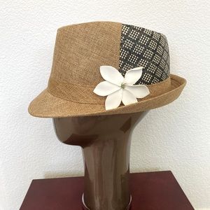 Fedora w/Tiare Flower